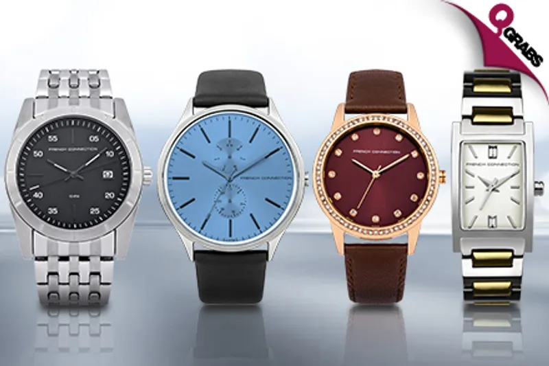 For QR195 Stylize with FCUK Watches for Men & Women - Choose from 15 Sophisticated Designs! (Up to QR575 Value)